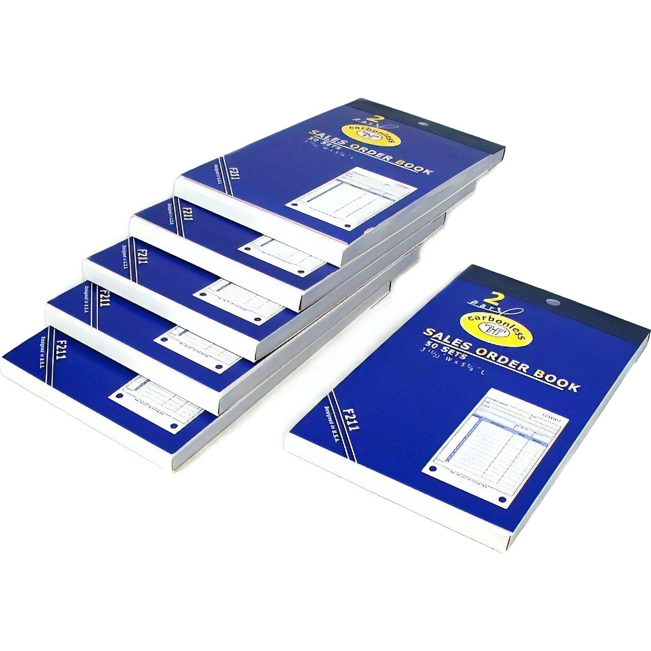 6 Sales Order Receipt Books Carbonless Record Sheets 5 5/8&#x22; x 3 3/4&#x22;